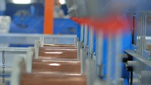 Copper winding Wire Manufacturing Process. Cable production plant