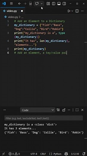 Add an Element to a Dictionary