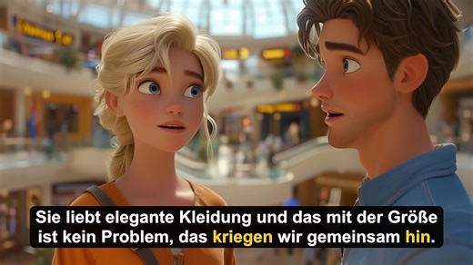 Deutscher Dialog für den Alltag | B1–B2 Lerne Deutsch mit einer interessanten Konversation zwischen Tim und Emma, die sich über ihren Einkauf unterhalten. Der Dialog hilft dir, Deutsch in einer realen Alltagssituation zu lernen – mit langsamem, natürlichem Deutsch. | GermanVibes.Org