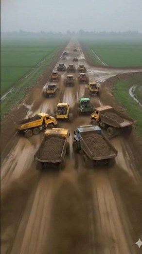 Massive Truck Crash on Mud Road! 😱💥 Unbelievable Offroad Chaos | #Shorts