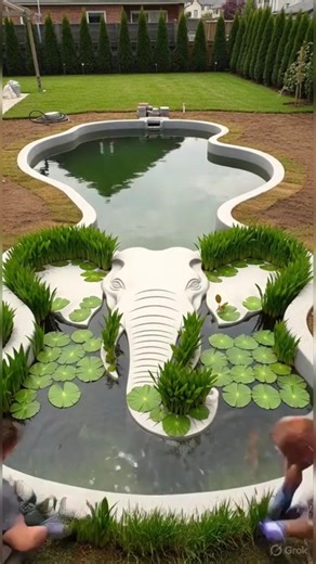 beautiful elephant shape pool ❣️💡 #fypシ #viral #reel #reel #beforeandafter #funny