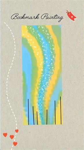 Easy Bookmark Idea 😍🔖#shorts #art #painting #bookmark #diy #scenery #islamic #nasheed #digitalart