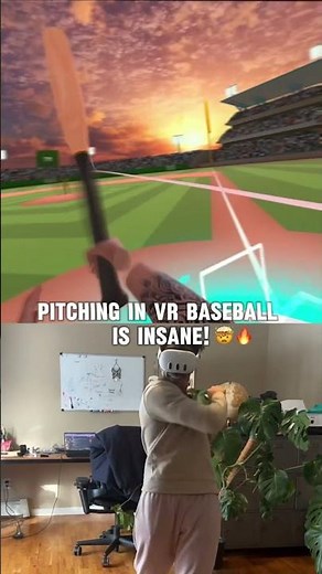 Pitching in vr baseball is insane!! #gynclassvr #baseball
