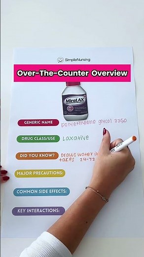 If you're going to buy Miralax, you might as well understand how it works! #nursing #otc #nurse