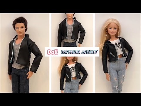 DIY Miniature Barbie & Ken Leather Jacket!