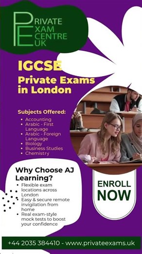 IGCSE Private Exams in London