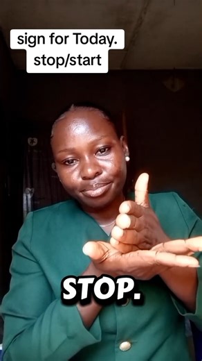 How to sign stop and start in ASL. #asl #shorts #foryoupage #foryou #stop #start #christyspecial