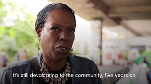 Empty table laid for 72 victims of the Grenfell Tower fire
