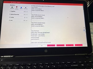 What will be the output of the following Java code?javaclass... | Filo