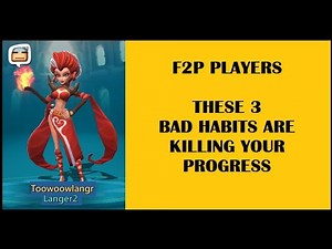 Lords Mobile - STOP DOING THESE 3 BAD HABITS IF YOU WANT TO PROGRESS - F2P GUIDE - TIPS AND TRICKS