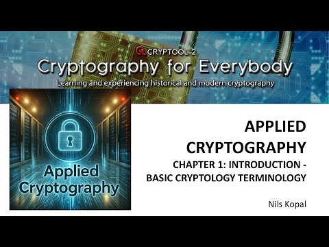 Applied Cryptography C1: Introduction - Basic Cryptology Terminology (Lecture)