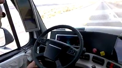 At today’s media event, representatives get to ride on a public highway in the #InspirationTruck in autonomous mode. We’re showcasing the technology that provides #Freightliner with advanced safety & connectivity. Watch to ride along! | Freightliner Trucks