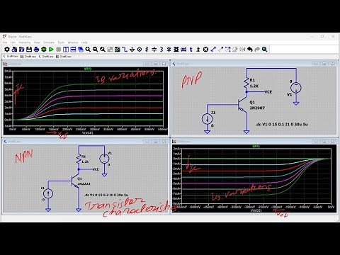 017 Transistor Characteristics npn and pnp simulation in LTSpice