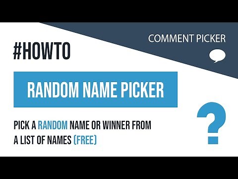 How-to: Random Name Picker | Pick A Random Name or Winner From a List of Names