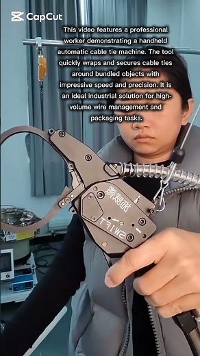 Automatic Handheld Cable Tie Machine in Action