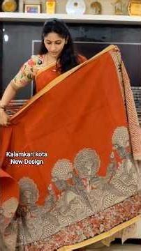 Kalamkari Kota Sarees New Design||Price 1100rs+shipping 100||Whatsapp 8179117395