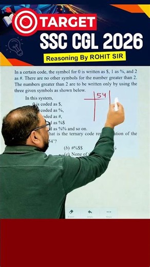 🔥TERNARY CODING | SSC EXAMS 2026 | REASONING BY ROHIT SIR #ssc #ssccgl #radianmensa