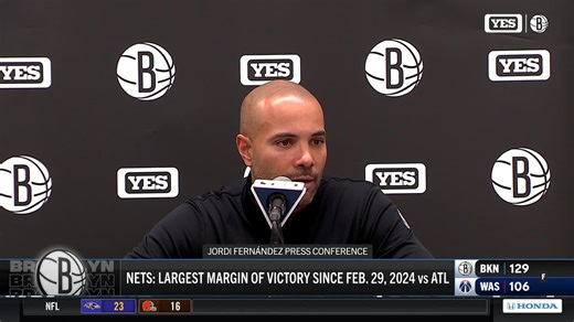 Jordi Fernández breaks down Michael Porter Jr., Nic Claxton, and more after the Nets beat the Wizards, 129-106. | YES Network