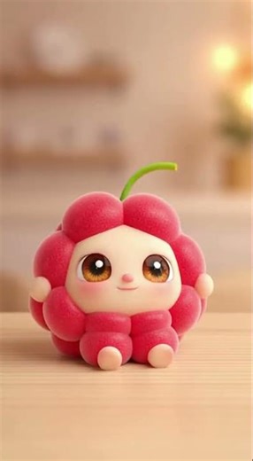 Super Cute Baby Raspberry Eating 🍓 | Adorable 3D Animation Short