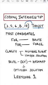 Coding Interview Tip