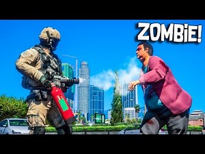 ATTACK A ZOMBIE WITH AN EXTINTOR !! GTA 5 ZOMBIES !! *DIA 7* GTA V PC MODS