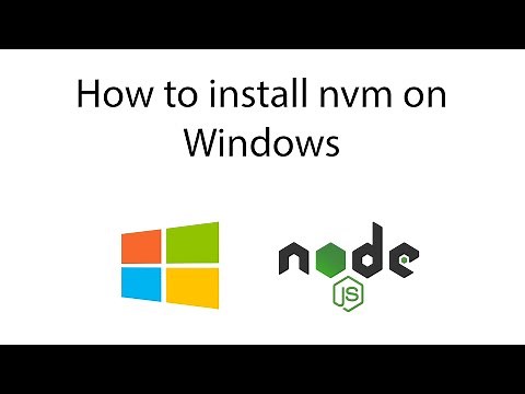 How to install nvm on windows