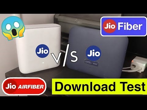 Jio fiber vs Jio air fiber 30mbps download speed test | 1gb file download test jio fiber vs airfiber