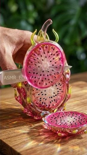 Pink perfection #asmr #dragonfruit #sound