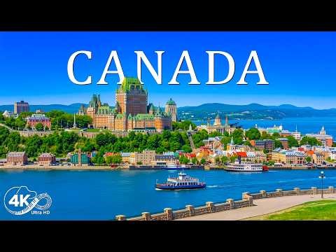 Canada 4K 🇨🇦 Majestic Mountains, Crystal Clear Lakes & Vast Wilderness – Nature Escape