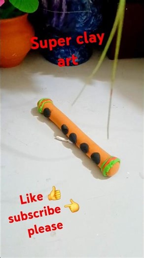 Flute making with clay🪈 #shorts #youtubeshorts #viralvideo #flute #clay #trending #yt#@multicreating