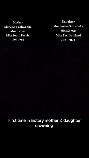 Mother & Daughter Make History at Miss Samoa Pageant