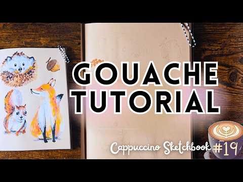Goauche Tutorial für Einsteiger mit Waldtieren | Sketchbook Page 19