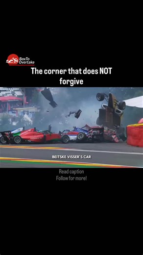 BoxToOvertake on Instagram: "🔥 2021 Spa-Francorchamps for the W Series — the crash that reminded everyone just how wild Eau Rouge can be 🇧🇪 At the legendary Circuit de Spa‑Francorchamps, during qualifying for the W Series round, rainy conditions met one of the most terrifying pile-ups the series had ever seen. At the crest of the magical but merciless corner complex of Raidillon de l’Eau Rouge, six cars were involved in a full-blown incident. Drivers Ayla Ågren and Beitsk