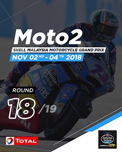 Sứ mệnh làm chủ cuộc đua sẽ tiếp tục vào cuối tuần này cho đội đua Estrella Galicia 0,0 Marc VDS' những người đua Moto2 tại #MalaysianGP 🇲🇾, cùng TOTAL HI-PERF, dầu nhờn động cơ xe máy, giúp bảo vệ động cơ toàn diện và hiệu suất tối ưu. 👊 | TotalEnergies x Racing