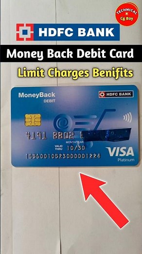 Hdfc MoneyBack Debit Card Limit Charges Benifits । Hdfc Visa Debit Card Charges #shorts #2024
