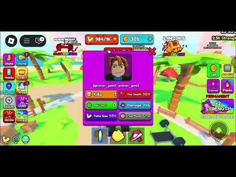 Playing roblox game-size legends Simulator, part 1