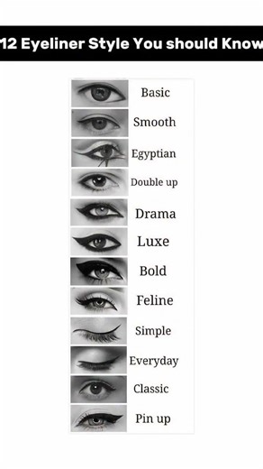 12 Eyeliner Styles You Should Know ✨ Step-by-Step Guide