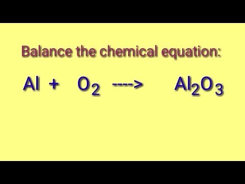 Balance the chemical equation. Al + O2 = Al2O3. Aluminum+oxygen=aluminium oxide.