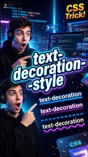 CSS text-decoration-style Explained | Dotted, Dashed Underline | #viral #trending #funny #shorts