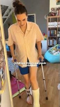Short 91 She broke her leg and sprained her other ankle, cast and air cast
