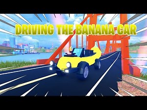 DRIVING THE LEVEL 10 BANANA CAR . IS IT FAST? ROBLOX JAILBREAK