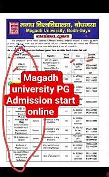 Magadh University PG Admission online start 2025 M.A Admission start online apply #magadhuniversity