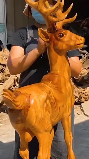 How to do deer sculpture by hand skill from wood very nice with daily creative working, 🦌❤😍 #Awesome #creative #daily #sculpture #work #reels #reels2023 #sculpture #reelsvideo #reelsfb #skill #reelsinstagram #wood #woodworker #furniture #woodworking #asmrsounds #tables | Working Skill𓃥𓃠𓃰