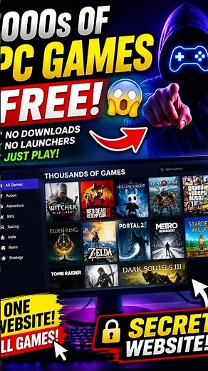 STOP Downloading Games! This FREE Website Has 1000s of PC Games 🤯🎮 #shorts #tech #viral #fyp