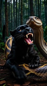Black Panther vs Reticulated Python – Shadow vs Coil