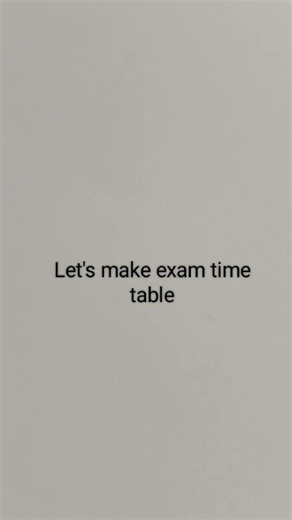 let's make a cute exam time table 📋
