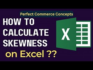 How to Calculate Skewness in Excel | Step by Step Tutorial #statistics #perfectcommerceconcepts