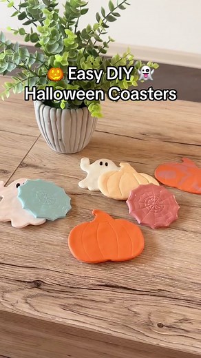 Easy DIY Coasters ⬇️✨ Here’s how to make: •polymer clay, make sure to get oven baked! •roll the clay out smooth with your hands or rolling pin •cookie cutters to cut out the design •parchment paper and baking pan •bake according to instructions on the clay you get! This cures and makes the clay hard •add topcoat glaze or paint if you want •that is it, easy and cute DIY coasters! 🤩 I loved how these turned out! There’s so many different designs you could make with this! ✨ #diydecor #diyhomedecor