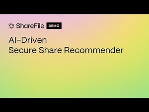 Effortlessly secure files with AI-Driven Secure Share Recommender