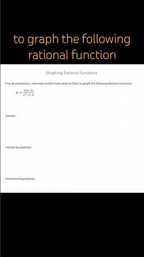 Graph a Proper Rational Function